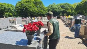 População deve evitar vasos e arranjos que acumulem água em visitas ao cemitério