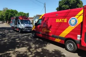 Homem sofre suspeita de choque elétrico e é encaminhado ao hospital em Umuarama
